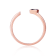 Blue Sapphire 14K Rose Gold Over Sterling Silver Marquise Solitaire Open
Design Ring, 0.25ct