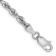 Rhodium Over 10k White Gold 3.35mm Diamond-Cut Quadruple Rope Link Bracelet