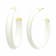 14K Yellow Gold Over Sterling Silver XL Oval Illusion Nude Acrylic Hoops
in White
