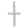 Rhodium Over 14K White Gold Polished Cross Pendant