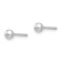 Rhodium Over 14k White Gold Polished 3mm Ball Stud Earrings