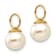 14k Yellow Gold Freshwater Cultured Pearl Hoop Enhancers Earrings