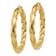 14k Yellow Gold Polished 1 5/16" Twisted Hoop Earrings