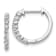 Rhodium Over 14K White Gold Lab Grown Diamond SI1/SI2, G H I, Hinged
Hoop Earrings