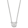 Rhodium Over Sterling Silver MLB LogoArt Milwaukee Brewers Pendant Necklace