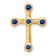 10k Yellow Gold 0.29 ctw Sapphire Cross Slide Pendant