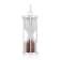 Garnet Rhodium Over Sterling Silver Hourglass Sand Timer Pendant