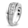 Rhodium Over 10K White Gold with Black Rhodium Men's Polished and Satin
A Diamond Ring 1.01ctw