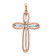 14K Two-tone Gold  Diamond Cross Pendant