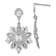 Rhodium Over 14k White Gold Textured and Diamond-Cut Fancy Snowflake
Dangle Earrings