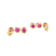 Lab Created Ruby 18k Yellow Gold Over Silver July Birthstone Earrings 4.80ctw