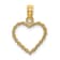 14k Yellow Gold 3D Textured Rope Heart Pendant