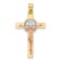 14k Tri-color Gold Crucifix and Saint Benedict Pendant