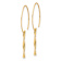 14k Yellow Gold Twist Bar Dangle Threaders Earrings