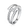 CZ Criss-Cross Bypass Ring In Sterling Silver