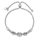 Rhodium Over Sterling Silver Fancy Adjustable Bracelet