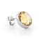 Yellow Round Citrine Sterling Silver Stud Earrings 5ctw