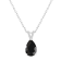 12x8mm Pear Shape Black Onyx With Diamond Accents Rhodium Over Sterling
Silver Pendant with Chain