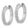Rhodium Over 14K White Gold Lab Grown Diamond SI1/SI2, G H I, Hinged
Hoop Earrings
