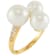 8.5-9mm Round White Freshwater Pearl and 0.14ctw Diamond 10K Yellow Gold Ring