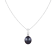 8-8.5mm Black Cultured Freshwater Pearl Sterling Silver Pendant W/Chain