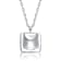Square Pendant Necklace In Sterling Silver