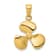 14k Yellow Gold 3D Polished Propeller Pendant