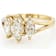 Diamond Simulant Marquise Three-Stone Ring In 18K Gold Over Sterling
Silver 2.56ctw