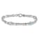 Rhodium Over 14k White Gold Blue Topaz Bracelet