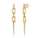 Pave CZ Drop Earrings In 14K Gold Over Sterling Silver