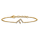 14k Yellow Gold Diamond Sideways Letter F Bracelet