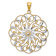 14K Two-tone Gold  Diamond-Cut Textured Fancy Swirl Pendant