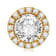 White Cubic Zirconia 14k Yellow Gold Earrings With Velvet Gift Box 1.20ctw