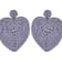 Off Park® Collection, Purple Seed Bead Heart Shape Earring