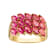 Pink Topaz 14K Yellow Gold Plated Silver Ring 4.20ctw