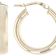 Satin Finish Hoop Earrings In 14K Gold