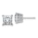 Rhodium Over 14K White Gold 3ct. 6.5mm Princess D E F Pure Light
Moissanite Earrings