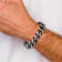 Stainless Steel Antiqued and Brushed 14mm Curb Link Bracelet