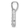Rhodium Over 14K White Gold Lab Grown Diamond Letter N Initial Pendant