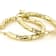 Diamond-Cut Hoop Earrings In 18K Gold Over Bronze 1 Inch