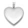 Rhodium Over Sterling Silver Satin Epoxy I Love You Floral 24mm Heart
Locket Pendant