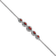 Rhodium Over 14k White Gold Marquise Garnet Bracelet
