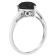12x8mm Pear Shape Black Onyx Rhodium Over Sterling Silver Ring