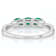 Emerald And Lab-Grown Diamond Three-Stone Ring In Sterling Silver