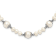 Rhodium Over Sterling Silver 6-9mm Freshwater Cultured Pearl 5-station Necklace