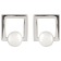 White Cultured Freshwater Pearl Rhodium Over Silver Geometric Earring