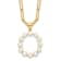 Gold Tone Sterling Silver 3-5.5mm Freshwater Cultured Pearl LETTER O
18-inch Necklace