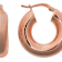 Tube Hoop Earrings In 18K Rose Gold Over Bronze