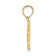 14K Two-tone Gold  Textured I Love (Heart) Butterfly Pendant