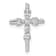 Rhodium Over 14k White Gold Diamond Cross Chain Slide Pendant